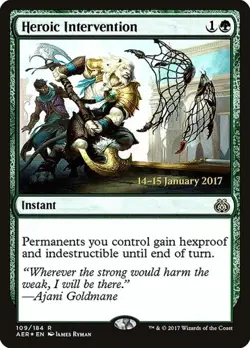 Heroic Intervention - Foil Prerelease Promo Aether Revolt LP MTG - Image 1