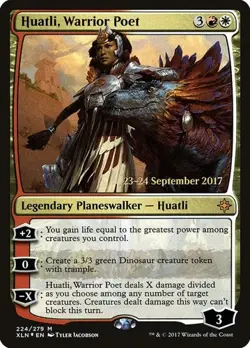Huatli, Warrior Poet - Foil Prerelease Promo Ixalan LP MTG - Image 1