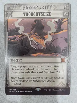 MTG: Thoughtseize Outlaws of Thunder Junction: Breaking News Regular - Image 1