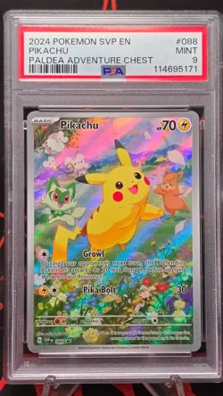 PSA 9 Pikachu Illustration Rare 088 2024 Pokemon Svp En 120589223 - Image 2