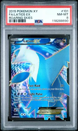 2015 POKEMON XY ROARING SKIES LATIOS EX #101 ULTRA RARE PSA 8 NM #118288690 - Image 1