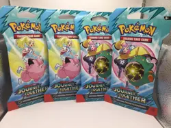 Pokemon TCG: Scarlet and Violet Journey Together- Lot Of 4 Booster Pack Sleeved - Image 1