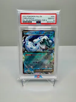 Pokemon Chien-Pao ex Regional League Top 4 Philippines 061 PSA 10 Gem Mint POP 5 - Image 1