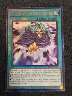 Yugioh Lullaby of Obedience RA04-EN085 Ultimate Rare 1st Edition NM - Image 1