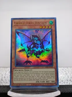 YUGIOH! 3x-CIPHER TWIN RAPTOR-ULTRA RARE-1ST ED-GFP2-EN109 3x - Image 1