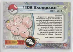 Exeggcute Italian Silver Foil Topps Pokemon TV Animation Edition Series 2 04qn - Image 2