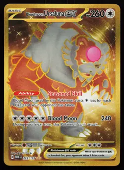 Bloodmoon Ursaluna ex 222/167 SV06: Twilight Masquerade Pokemon Card - Image 1