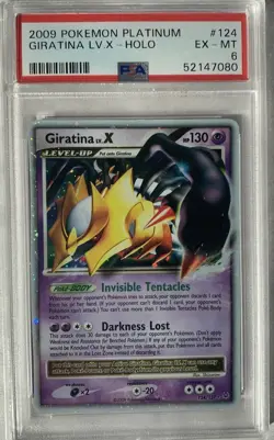 PSA 6 Giratina LV.X 124/127 Holographic Pokemon Card Population 46 Higher 385 - Image 1