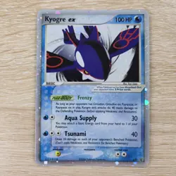 MP + DMG Kyogre ex 037 Black Star Ultra Rare Promo Nintendo Pokemon Card - Image 1