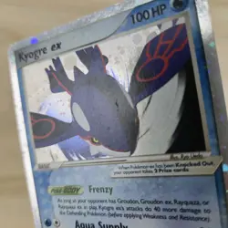 MP + DMG Kyogre ex 037 Black Star Ultra Rare Promo Nintendo Pokemon Card - Image 3