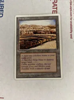 2 MTG Magic The Gathering Strip Mine 4th Edition Trading Card MP - Image 3
