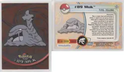 Muk Italian Silver Foil Topps Pokemon TV Animation Edition Series 2 #89 04qn - Image 3