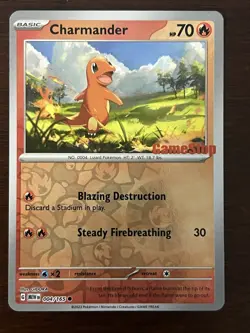 Charmander - (GameStop Exclusive) 004/165 Miscellaneous Cards Reverse Holo - NM - Image 1