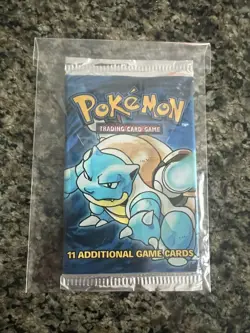 1999 Pokemon Base Set Unlimited Booster Pack Blastoise WOTC Factory Sealed - Image 1