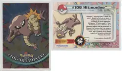Hitmonlee Italian Silver Foil Topps Pokemon TV Animation Edition Series 2 04qn - Image 3