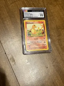 CGC 10 GEM MINT Charmander 1999 Base Set 46/102 Pokemon Card - Image 1