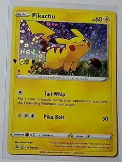 Pokemon Pikachu General Mills Promo Holo Card SWSH039 - Image 1