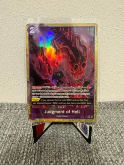 Judgment of Hell OP02-089 Rare Alternate Art PRB01 The Best One Piece Card Game - Image 1