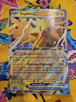 Pokemon TCG SVP049 Zapdos EX Jumbo Oversized Black Star Promo Card - Image 1