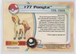 Ponyta Italian Topps Pokemon TV Animation Edition Series 2 #77 2000 04qn - Image 2