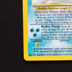 #2 Blastoise 2/130 Base Set 2 Holo Pokemon Card TCG - Image 5