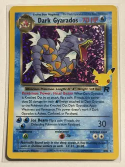 Dark Gyarados 8/82 - Celebrations Classic Collection Holo Pokemon TCG NM - Image 1