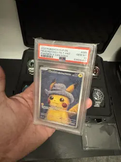 Pikachu With Grey Felt Hat SVP 085 - Pokemon Van Gogh Promo Card PSA 10 GEM MINT - Image 1