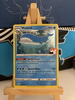 Wailord Pokemon Prize Pack Series 4 Holofoil Stamped Pokemon Card NM - Image 1