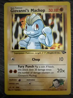 Pokemon Card - Giovanni's Machop Gym Challenge 72/132 Common - Image 1