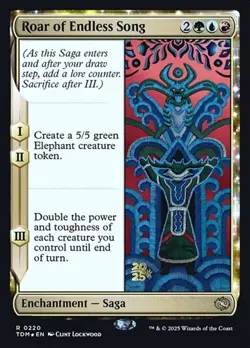 2x Roar of Endless Song - Foil Prerelease Promo TDM LP MTG - Image 1
