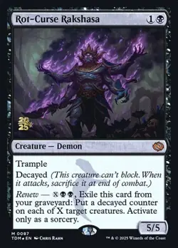 Rot-Curse Rakshasa - Foil Prerelease Promo TDM LP MTG - Image 1