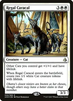 Regal Caracal - Foil Prerelease Promo Amonkhet LP MTG - Image 1