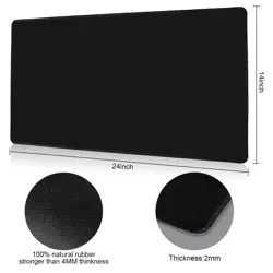 MTG Playmat for TCG Card Playing Game - 2Pcs Black Stitched Play Mat with Tub... - Image 3