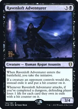 Ravenloft Adventurer - Foil Prerelease Promo CLB LP MTG - Image 1