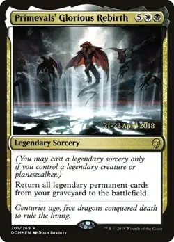 Primevals' Glorious Rebirth - Foil Prerelease Promo Dominaria LP MTG - Image 1
