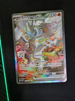 Carta Pokemon Reshiram ex WHT 166/086 NM Luce Nera Fuoco Bianco White Flare - Image 2