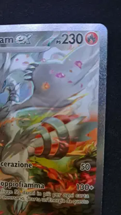 Carta Pokemon Reshiram ex WHT 166/086 NM Luce Nera Fuoco Bianco White Flare - Image 4