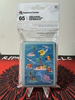 POKEMON TCG SUNNY SEA CARD SLEEVES BRAND NEW SEALED POKEMON CENTER 65 TOTAL 🔥 - Image 1