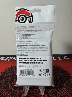 POKEMON TCG SUNNY SEA CARD SLEEVES BRAND NEW SEALED POKEMON CENTER 65 TOTAL 🔥 - Image 2