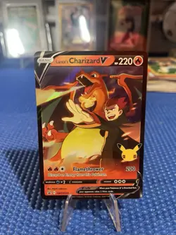 Lance's Charizard V SWSH133 Celebrations 25th Anniversary Promo Pokemon - Image 1