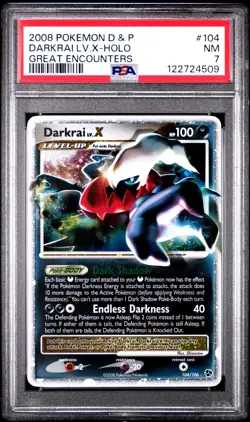 POKEMON GREAT ENCOUNTERS DARKRAI LV X #104 ULTRA RARE PSA 7 NM #122724509 - Image 1