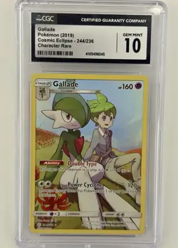2019 Pokemon Gallade Holo Character Rare Cosmic Eclipse 244/236 - CGC 10 - Image 1
