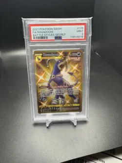 2021 POKEMON SWORD & SHIELD BATTLE STYLES SECRET #179 FULL ART/HOUNDOOM PSA 9 - Image 1