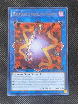 3x YuGiOh! - World Gears of Theurlogical Demiurgy CRBR-EN044 Rare 1st Edition NM - Image 2