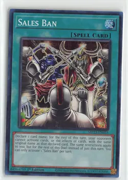 YuGiOh Dueling Heroes Tins Sales Ban Super Rare #MP23-EN035 - Image 1