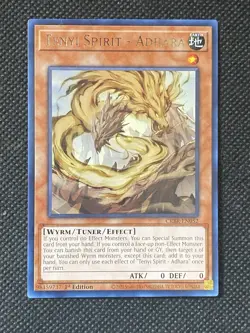 3x YuGiOh! - Tenyi Spirit - Adhara CRBR-EN052 Rare 1st Edition Near Mint - Image 2