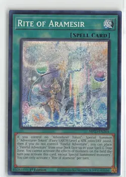 YuGiOh Dueling Heroes Tins Rite of Aramesir Prismatic Secret Rare #MP23-EN264 - Image 1