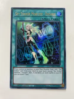 YuGiOh Sky Striker Mobilize - Engage! Mama-En009 1st Edition Ultra Rar Near Mint - Image 1