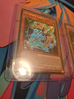 Yu-Gi-Oh! 2x Artifact Lancea BLMM-EN125 Secret Rare 1st Edition NM - Image 2