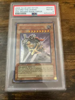 Yugioh Gilford the Legend SD5EN001 1st Edition No Name Error PSA 8 - Total Pop 1 - Image 1